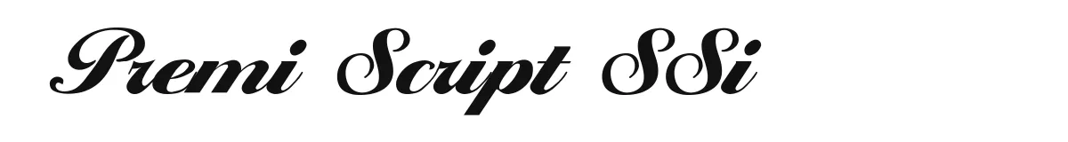 Premi Script SSi font preview