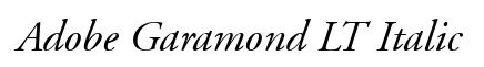 Adobe Garamond LT Italic