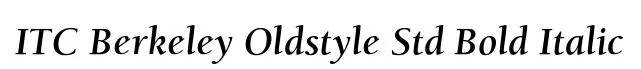 ITC Berkeley Oldstyle Std Bold Italic