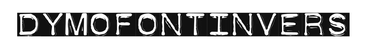 DymoFontInvers font preview