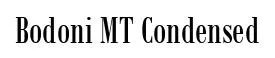 Bodoni MT Condensed font preview
