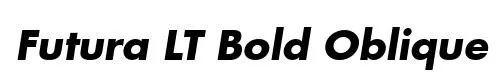 Futura LT Bold Oblique