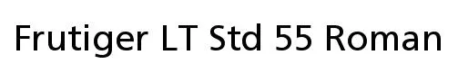 Frutiger LT Std 55 Roman font preview