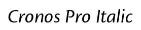 Cronos Pro Italic original font preview