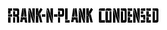 Frank-n-Plank Condensed font preview