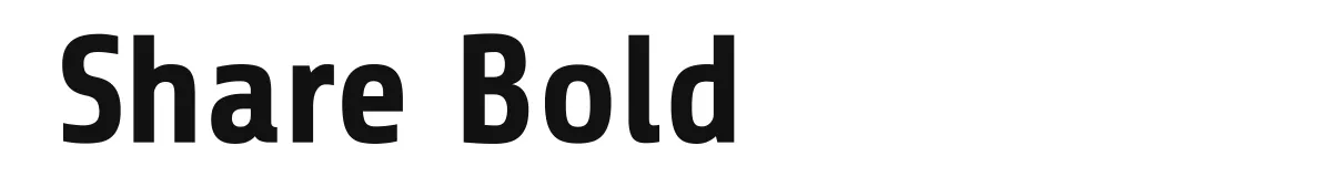 Share Bold font preview