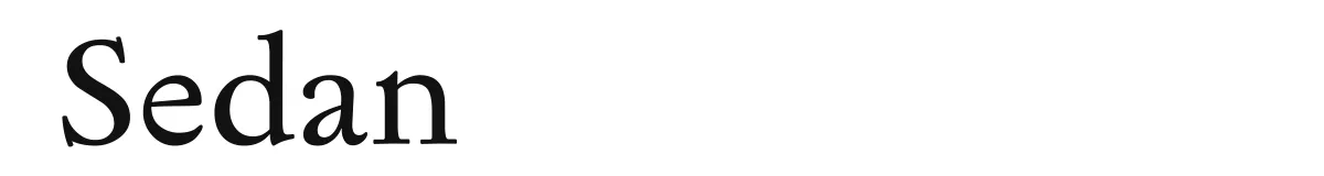Sedan font preview