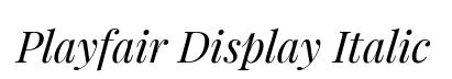 Playfair Display Italic