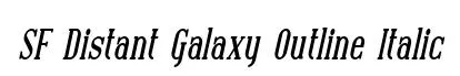 SF Distant Galaxy Outline Italic