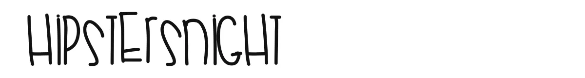 HipstersNight original font preview