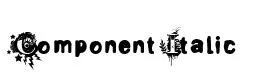 Component Italic original font preview