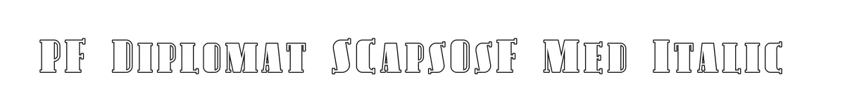 PF Diplomat SCapsOsF Med Italic font preview