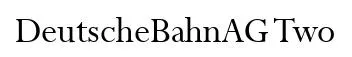 DeutscheBahnAG Two original font preview