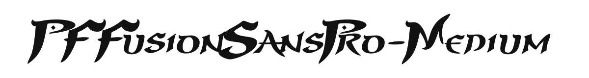 PFFusionSansPro-Medium original font preview