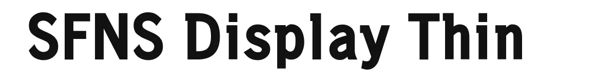 SFNS Display Thin original font preview