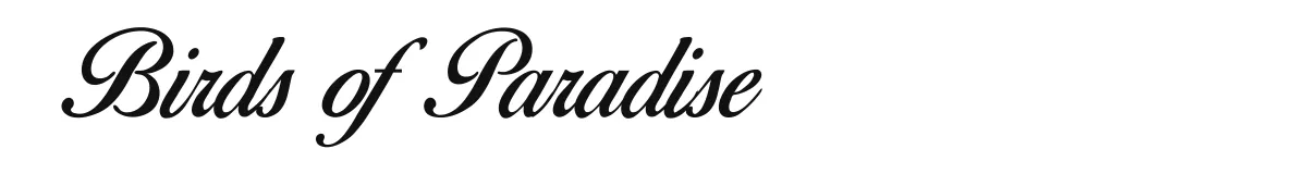Birds of Paradise font preview