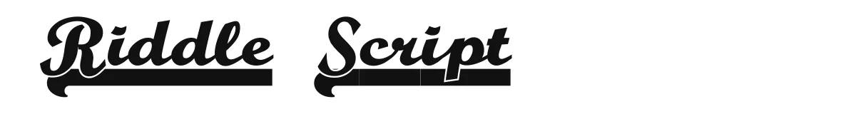 Riddle Script font preview