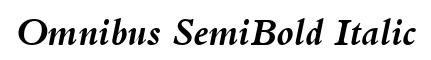 Omnibus SemiBold Italic