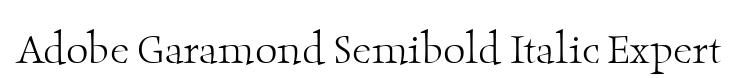 Adobe Garamond Semibold Italic Expert