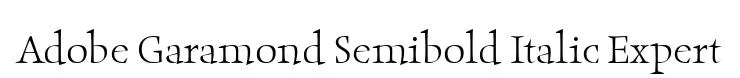 Adobe Garamond Semibold Italic Expert