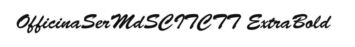 OfficinaSerMdSCITCTT ExtraBold original font preview