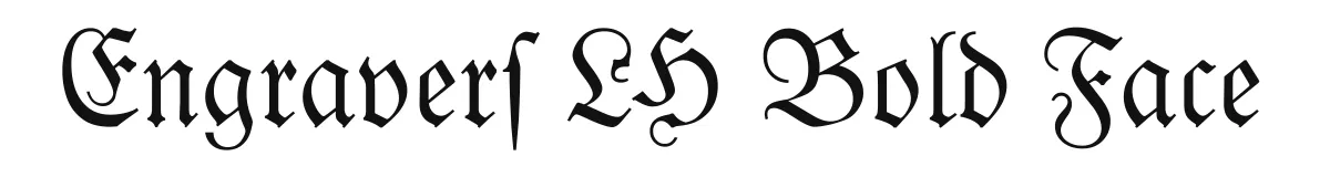 Engravers LH Bold Face font preview