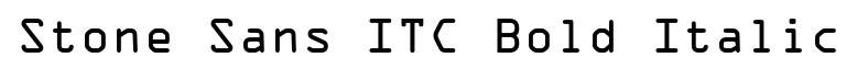 Stone Sans ITC Bold Italic