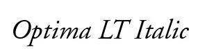 Optima LT Italic