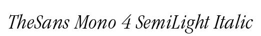 TheSans Mono 4 SemiLight Italic