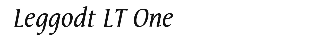 Leggodt LT One original font preview