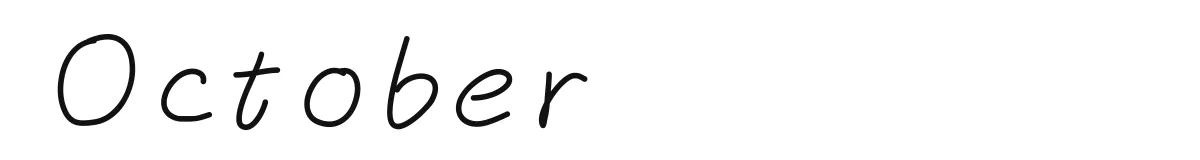 October original font preview