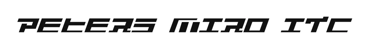 Peters Miro ITC original font preview