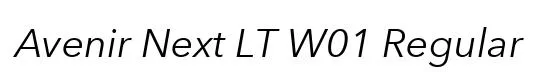 Avenir Next LT W01 Regular font preview