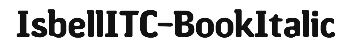 IsbellITC-BookItalic original font preview