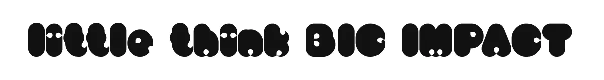 little think BIG IMPACT original font preview
