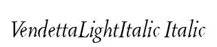 VendettaLightItalic Italic