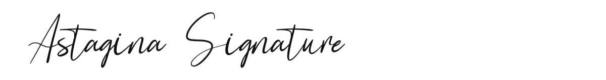 Astagina Signature font preview