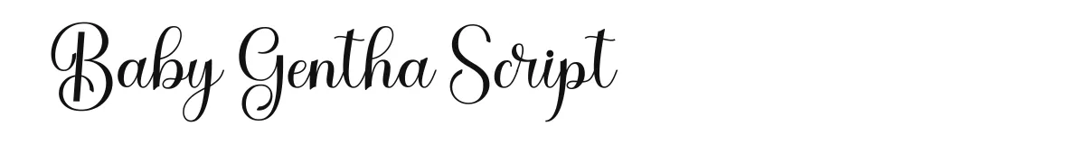 Baby Gentha Script font preview