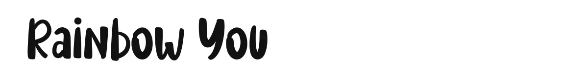 Rainbow You font preview