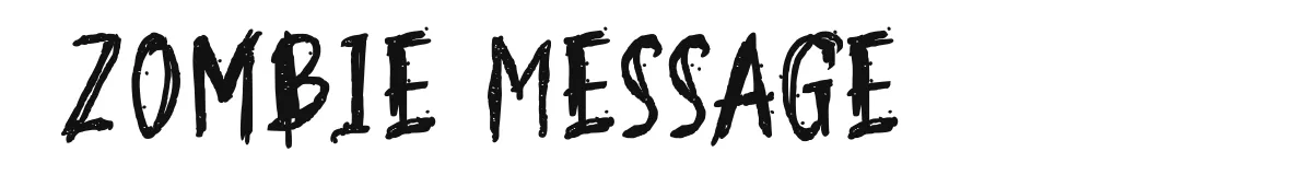 Zombie Message font preview