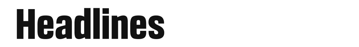 Headlines font preview
