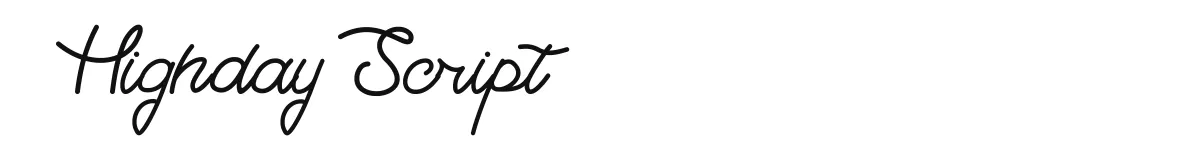 Highday Script font preview