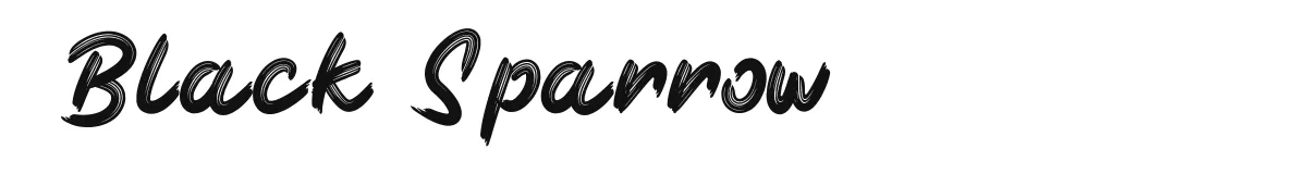 Black Sparrow original font preview