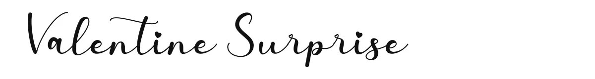 Valentine Surprise font preview