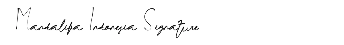 Mandalika Indonesia Signature font preview