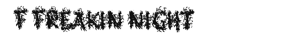 f Freakin Night font preview
