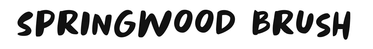 Springwood Brush font preview