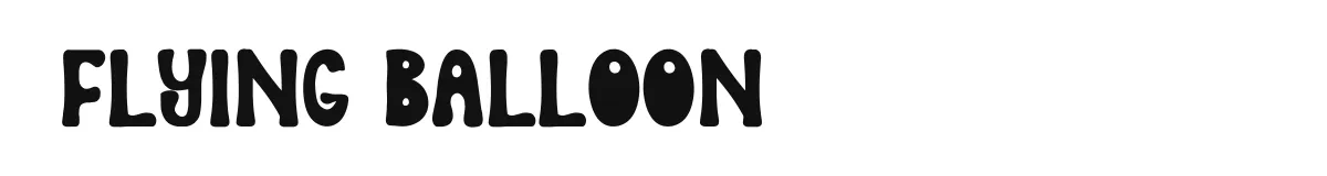 Flying Balloon original font preview