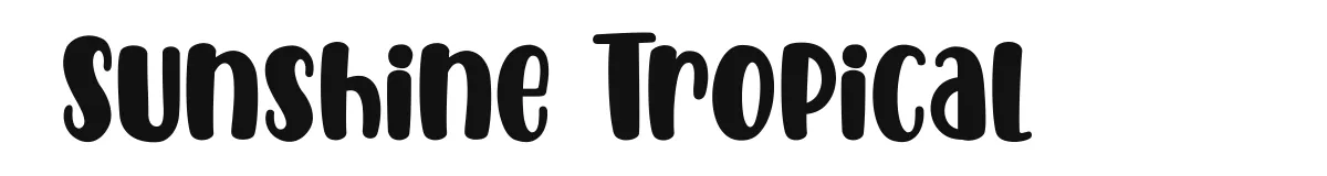 Sunshine Tropical original font preview