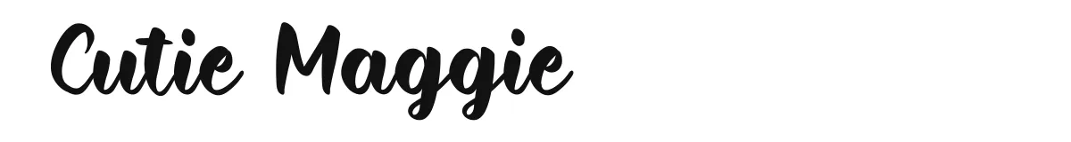 Cutie Maggie original font preview